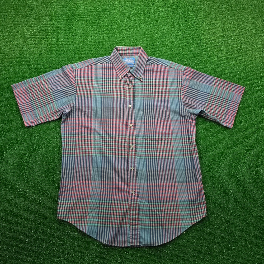 Pendleton Country Traditionals Shirt Mens Medium Button Up Vintage Made in USA